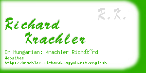 richard krachler business card